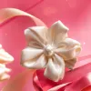 A light pink ribbon flower hairpin, a sweet Korean headwear for women, and a fresh and cute hairpin Specification image